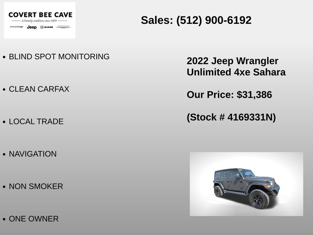 2022 Jeep Wrangler Unlimited Sahara 4xe