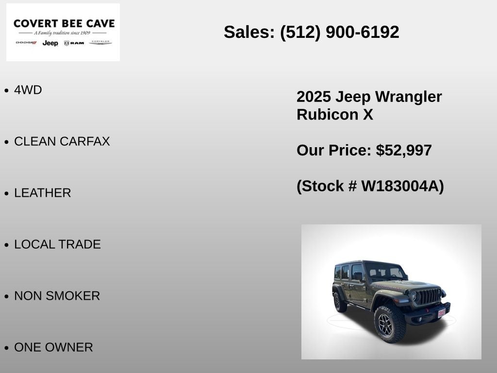 2025 Jeep Wrangler Rubicon X
