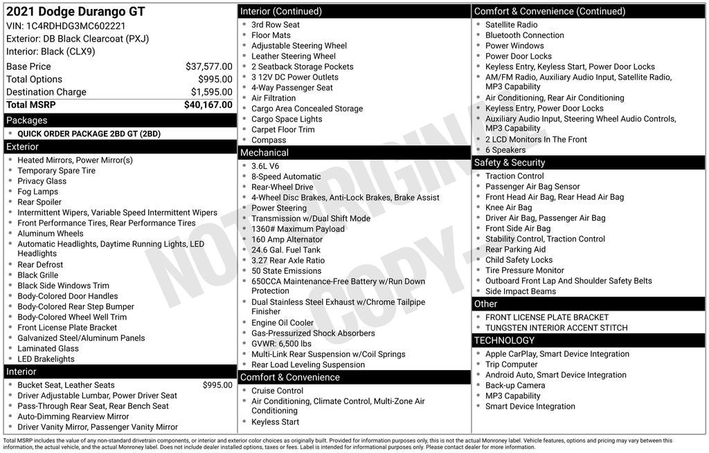 2021 Dodge Durango GT