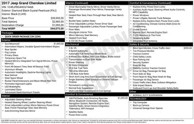 2017 Jeep Grand Cherokee Limited 75th Anniversary Edition