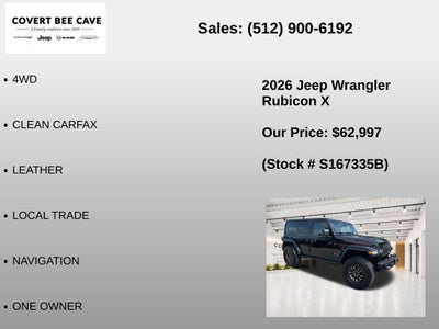 2026 Jeep Wrangler Rubicon X