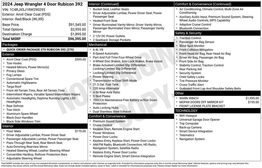 2024 Jeep Wrangler Rubicon 392
