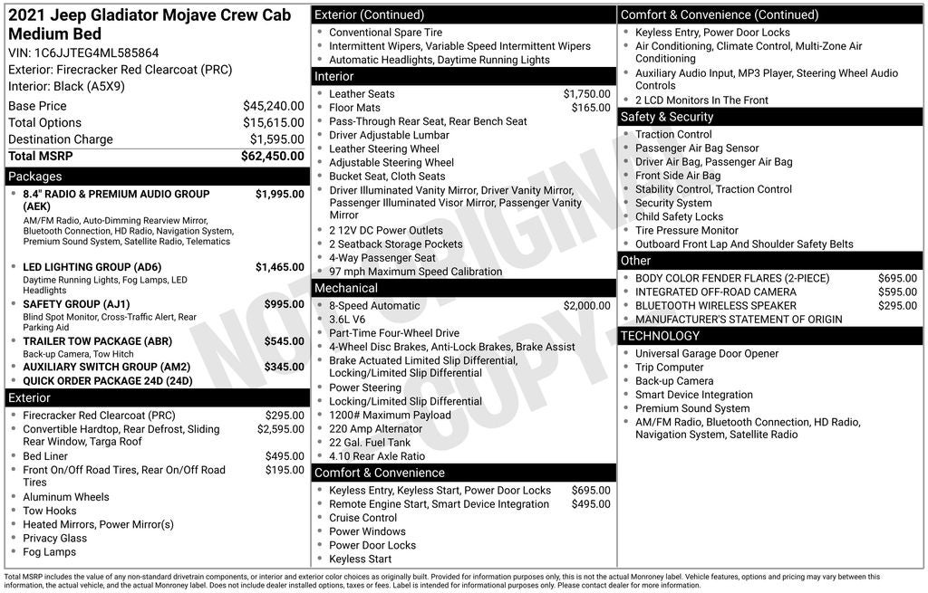 2021 Jeep Gladiator Mojave