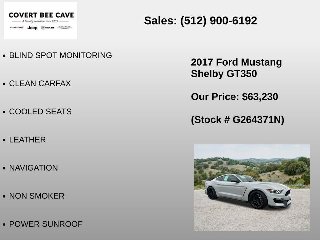 2017 Ford Mustang Shelby GT350