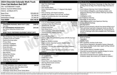 2024 Chevrolet Colorado Work Truck