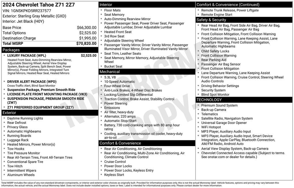 2024 Chevrolet Tahoe Z71