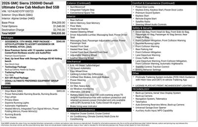 2026 GMC Sierra 2500HD Denali Ultimate