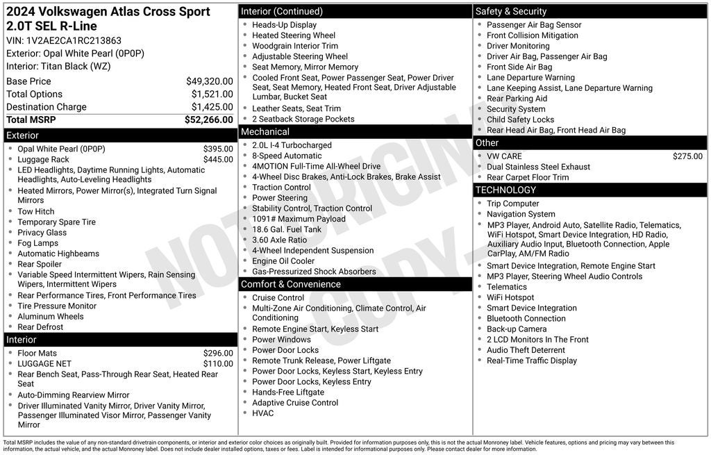 2024 Volkswagen Atlas Cross Sport 2.0T SEL R-Line