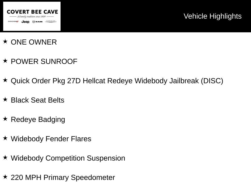 2023 Dodge Challenger SRT Hellcat Redeye Widebody