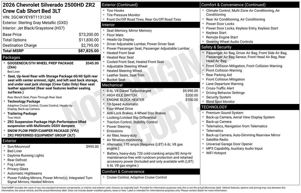 2026 Chevrolet Silverado 2500HD ZR2