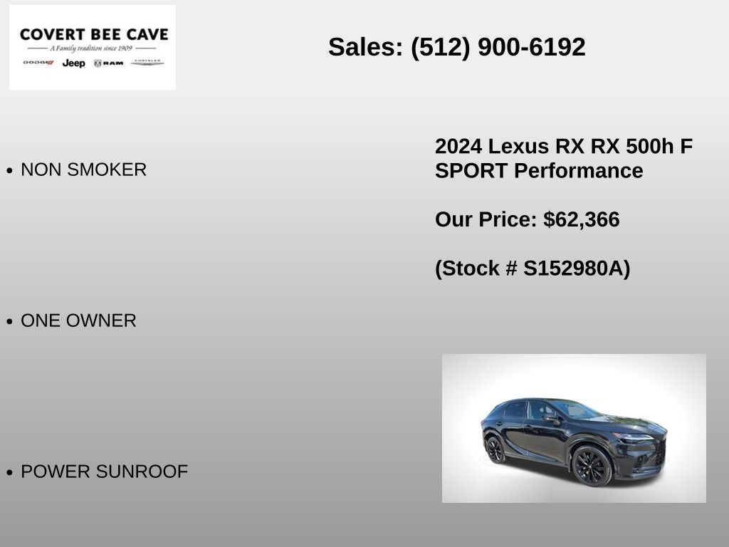 2024 Lexus RX 500h F SPORT Performance