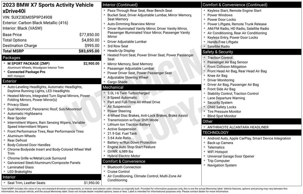 2023 BMW X7 xDrive40i