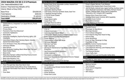 2024 Mazda Mazda CX-50 2.5 S Premium Package