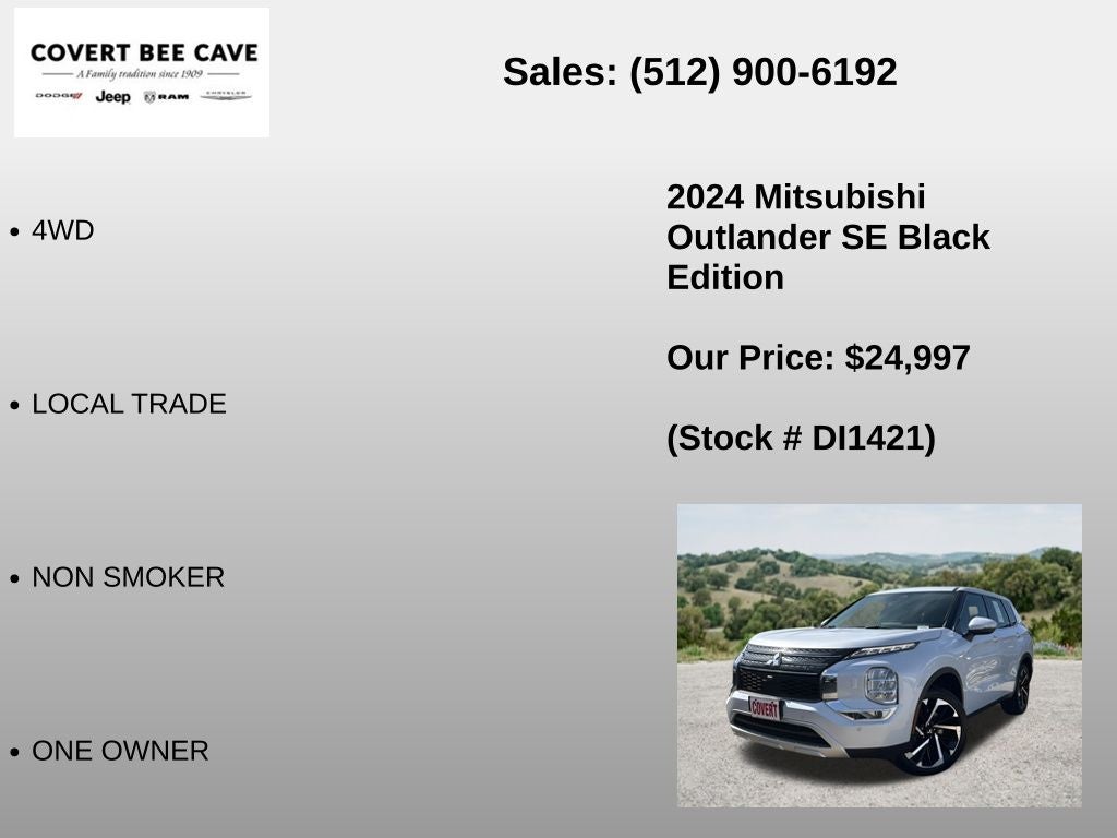 2024 Mitsubishi Outlander SE Black Edition