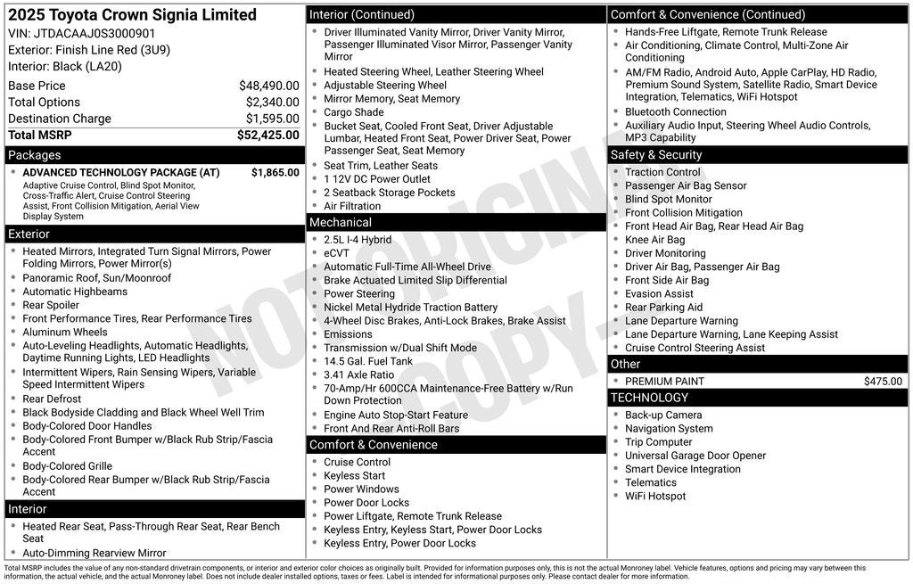 2025 Toyota Crown Signia Limited