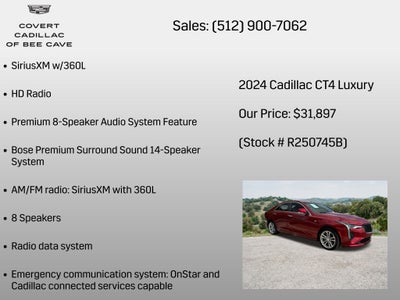 2024 Cadillac CT4 Luxury