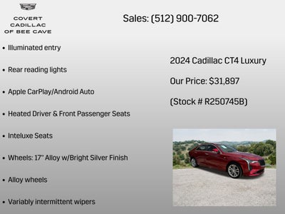 2024 Cadillac CT4 Luxury