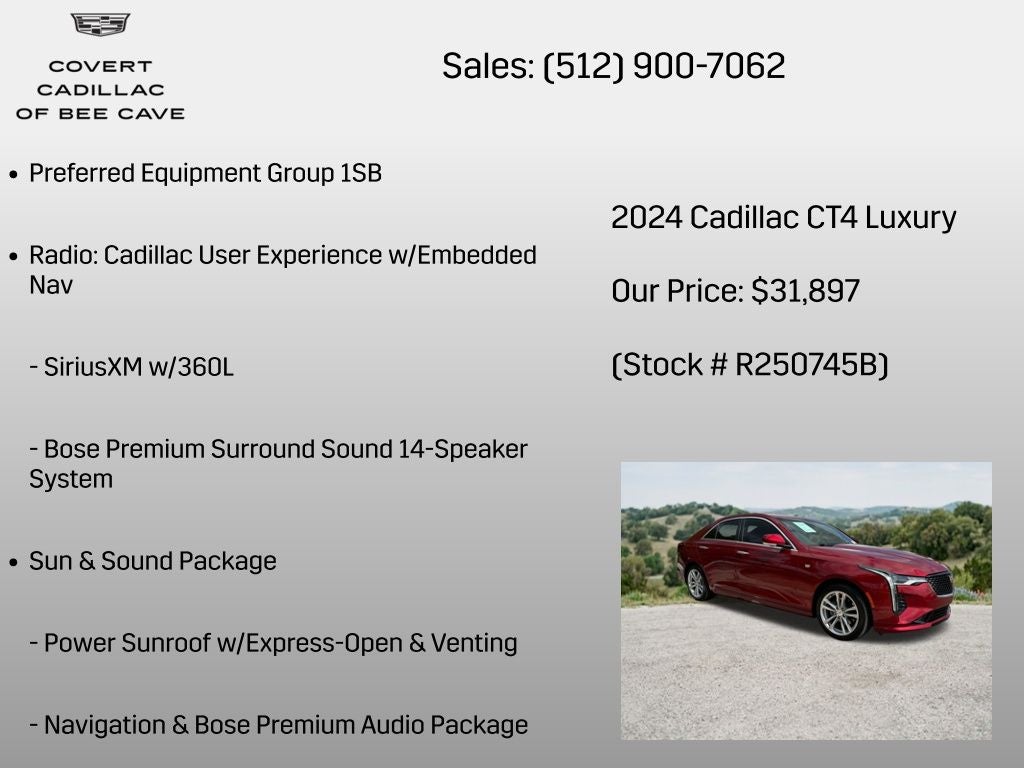 2024 Cadillac CT4 Luxury