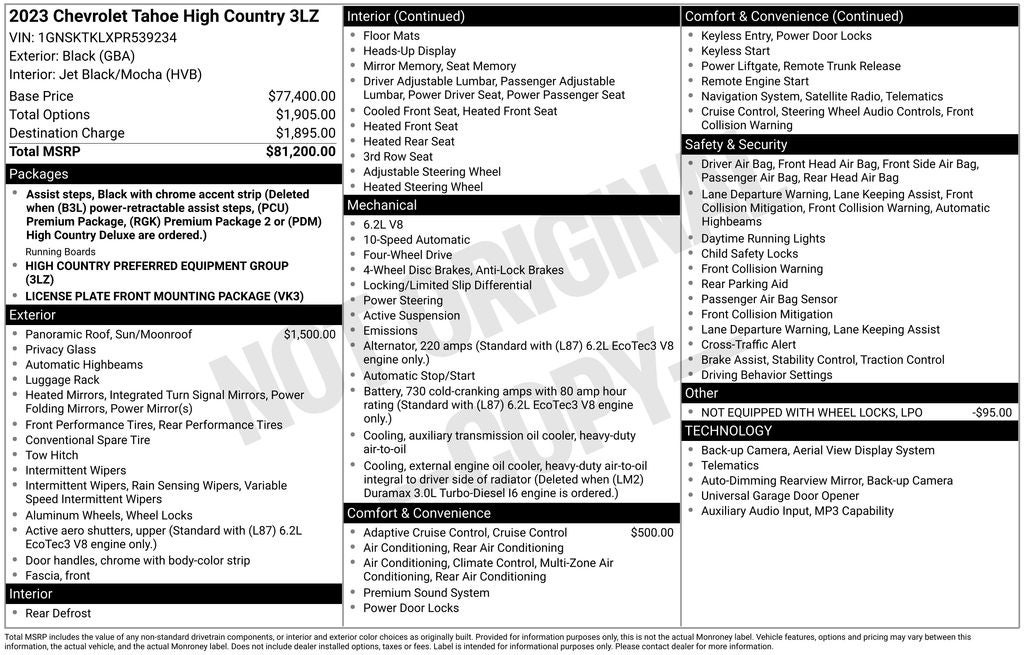 2023 Chevrolet Tahoe High Country