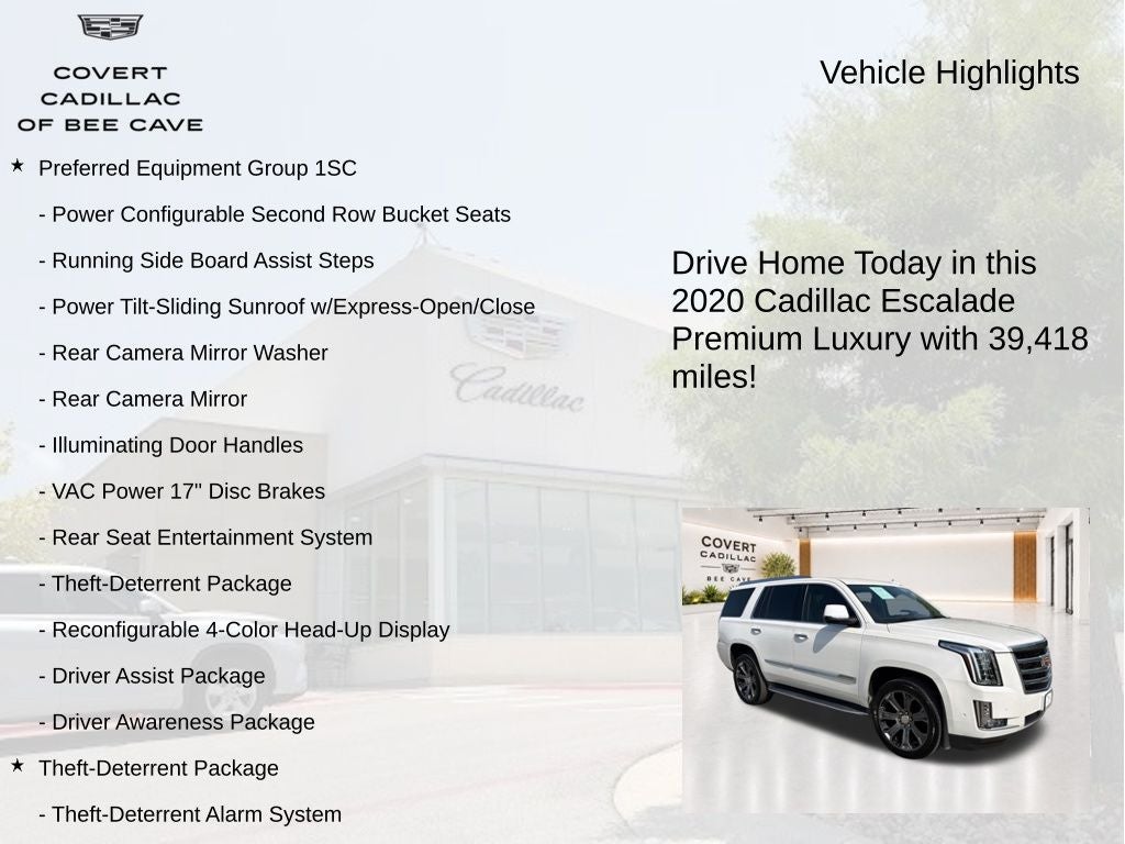 2020 Cadillac Escalade Premium Luxury