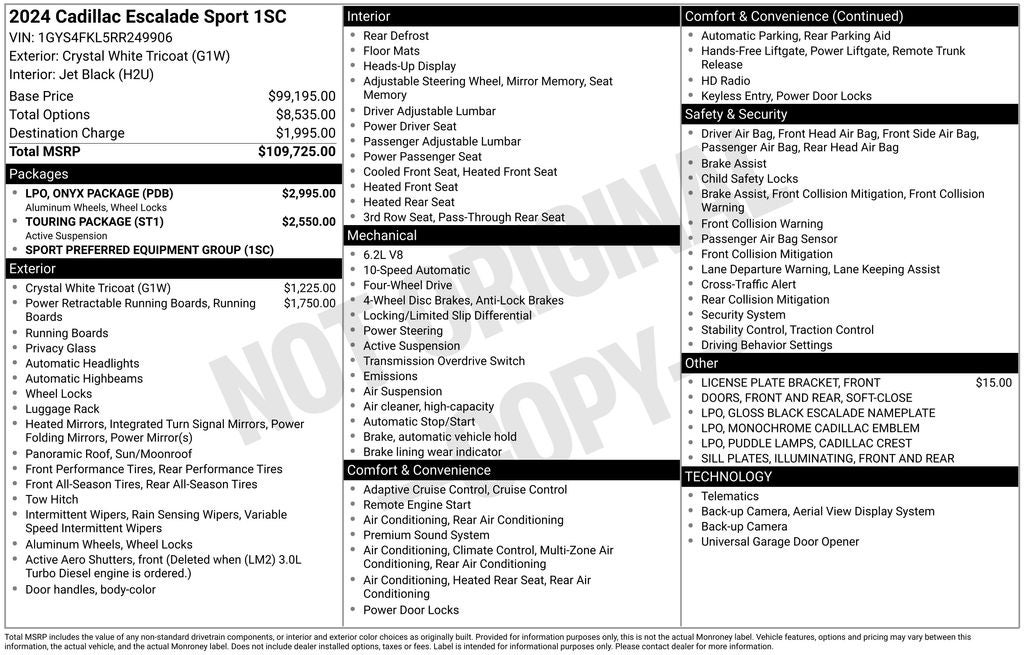 2024 Cadillac Escalade Sport