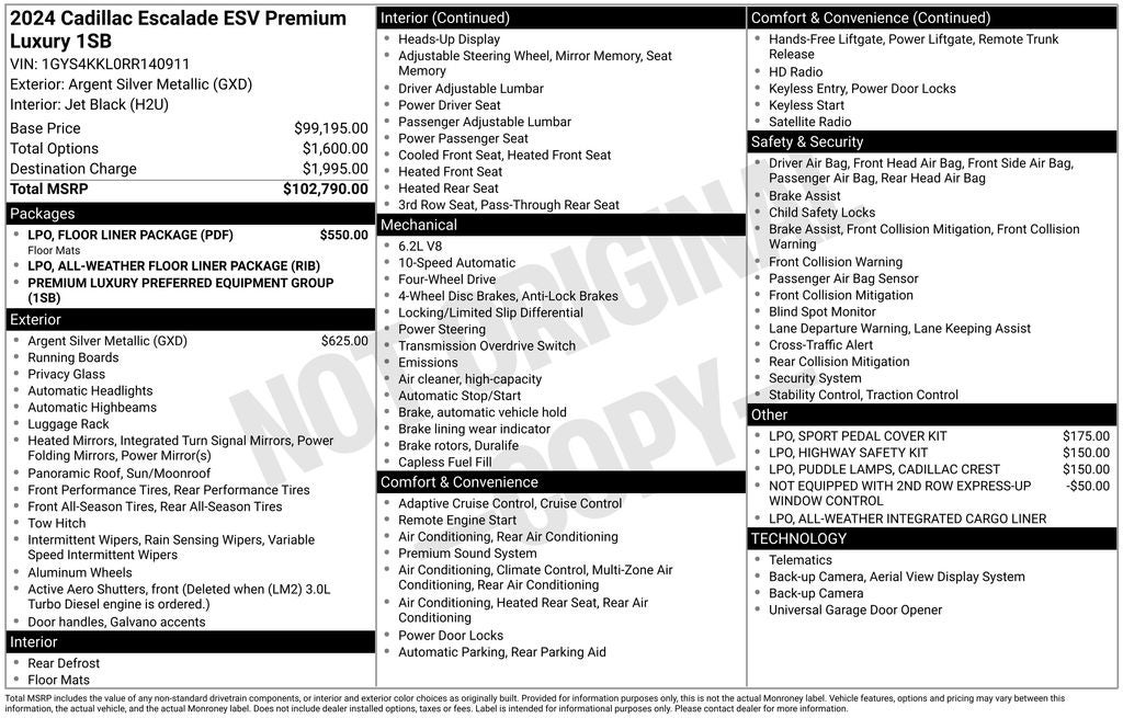 2024 Cadillac Escalade ESV Premium