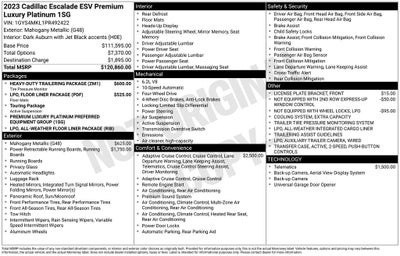 2023 Cadillac Escalade ESV Premium Luxury Platinum