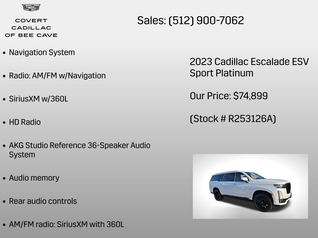 2023 Cadillac Escalade ESV Sport Platinum