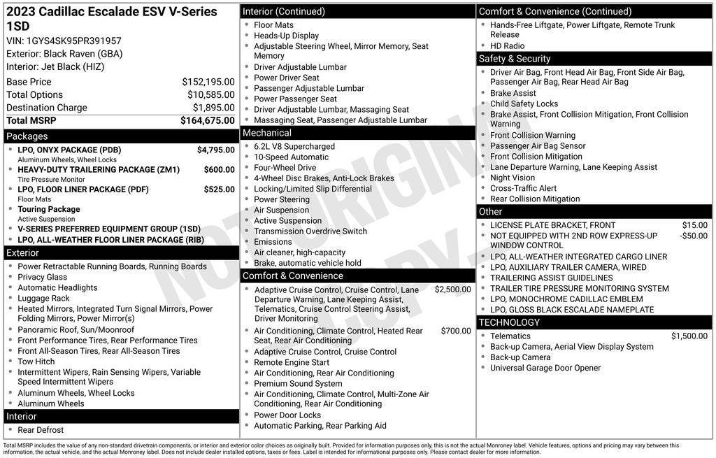 2023 Cadillac Escalade ESV V-Series