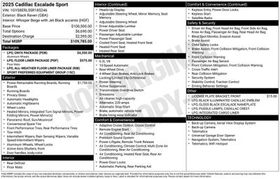 2025 Cadillac Escalade Sport