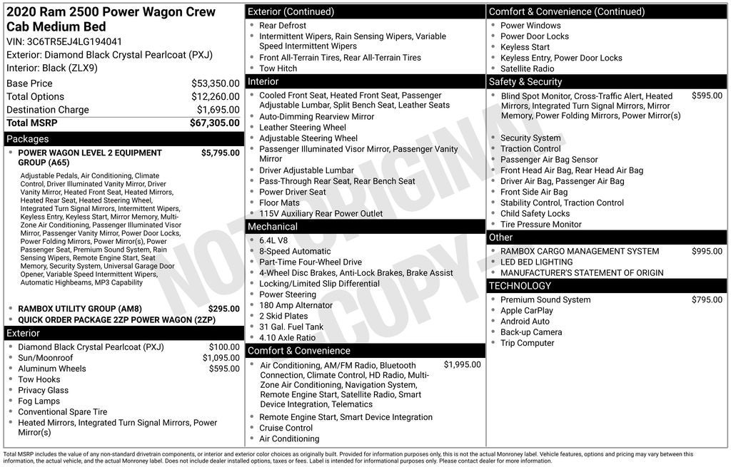 2020 RAM 2500 Power Wagon
