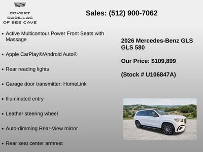 2026 Mercedes-Benz GLS GLS 580 4MATIC®