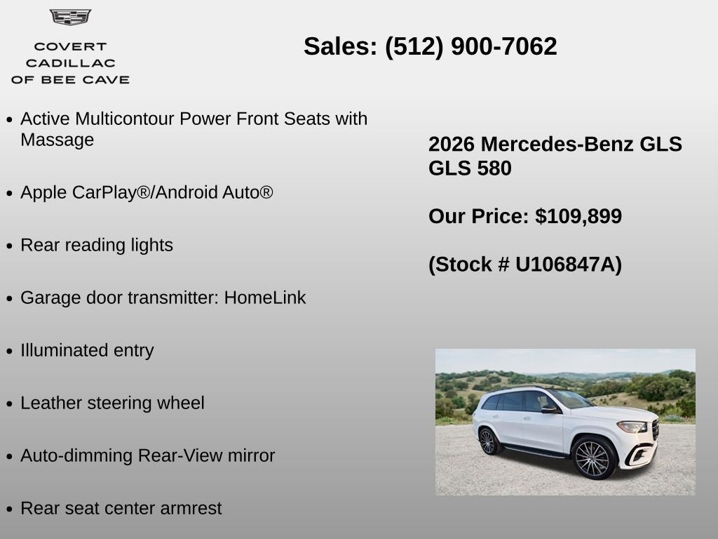 2026 Mercedes-Benz GLS GLS 580 4MATIC®
