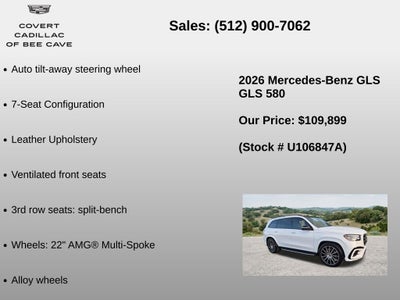 2026 Mercedes-Benz GLS GLS 580 4MATIC®
