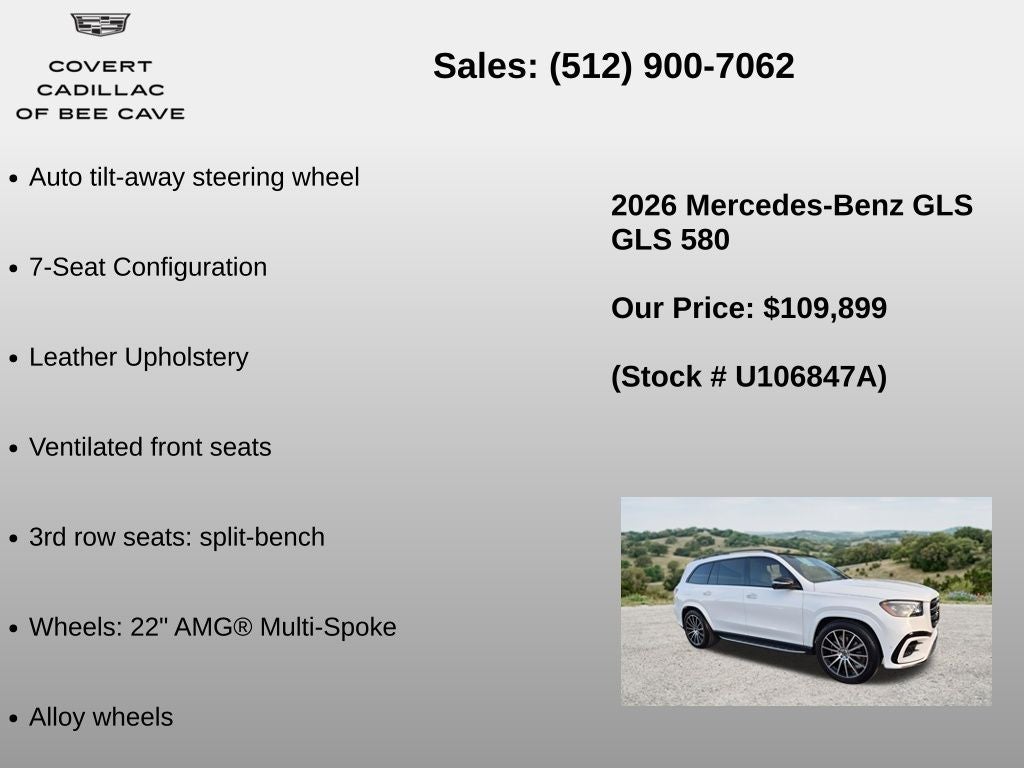 2026 Mercedes-Benz GLS GLS 580 4MATIC®