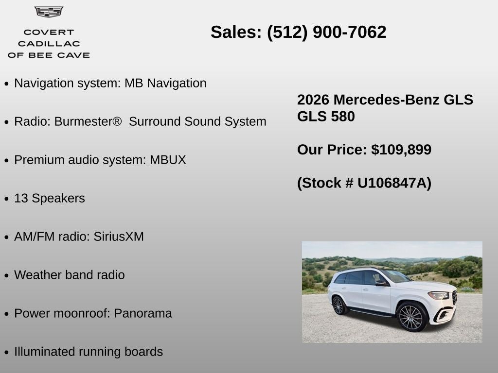 2026 Mercedes-Benz GLS GLS 580 4MATIC®