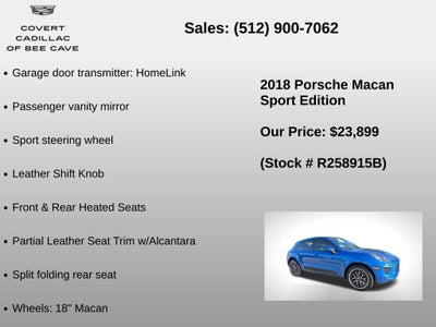 2018 Porsche Macan Sport Edition