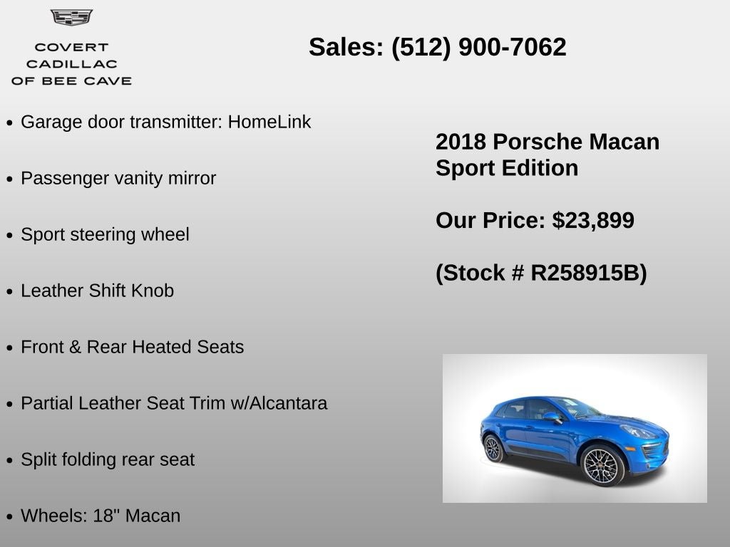 2018 Porsche Macan Sport Edition