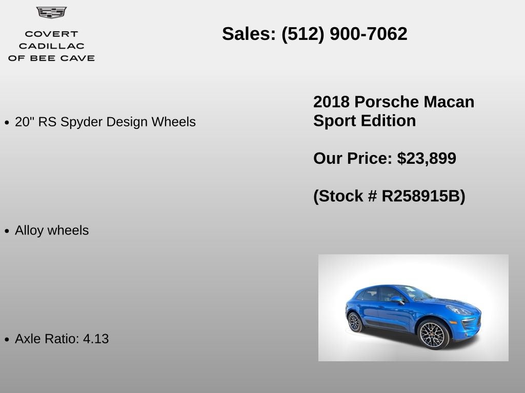 2018 Porsche Macan Sport Edition