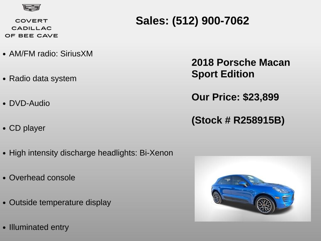 2018 Porsche Macan Sport Edition