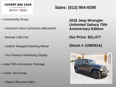 2016 Jeep Wrangler Unlimited Sahara