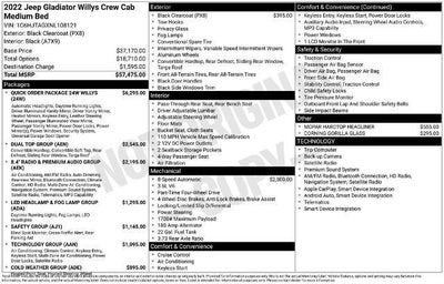 2022 Jeep Gladiator Willys Sport 4x4