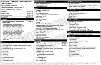 2017 RAM 1500 Lone Star Silver