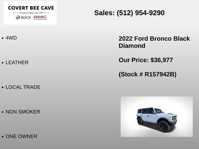 2022 Ford Bronco Black Diamond 4 Door 4x4