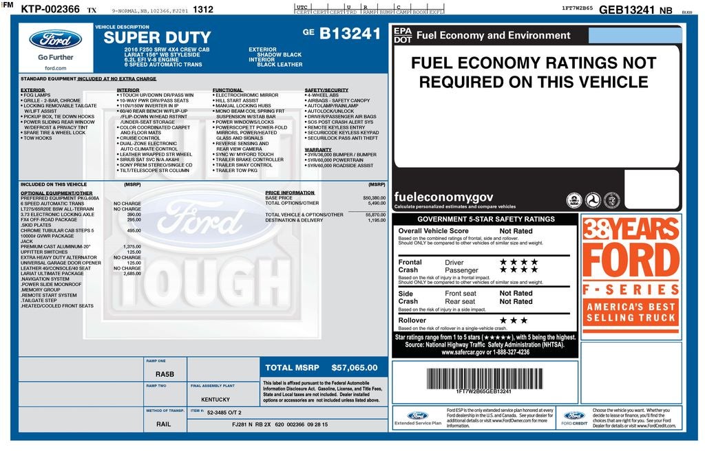 2016 Ford F-250SD Lariat