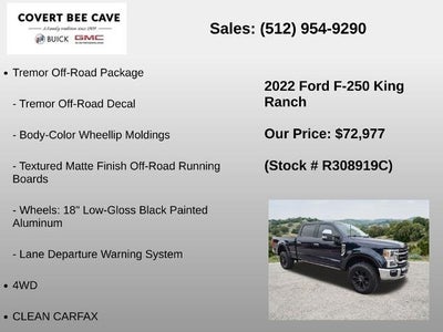 2022 Ford Super Duty F-250 SRW King Ranch 4WD Crew Cab 6.75' Box