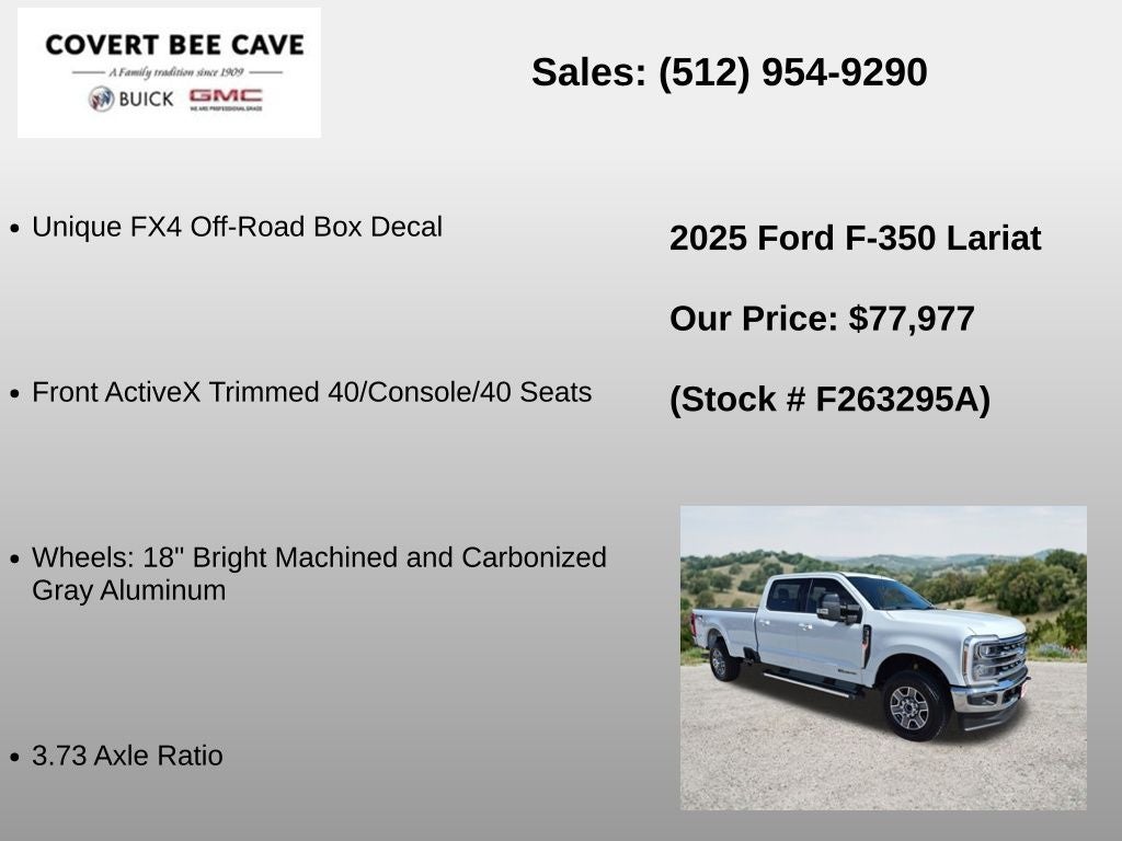 2025 Ford Super Duty F-350 SRW LARIAT 4WD Crew Cab 6.75' Box