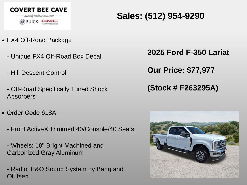 2025 Ford Super Duty F-350 SRW LARIAT 4WD Crew Cab 6.75' Box
