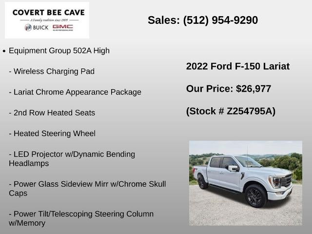 2022 Ford F-150 LARIAT 4WD SuperCrew 5.5' Box