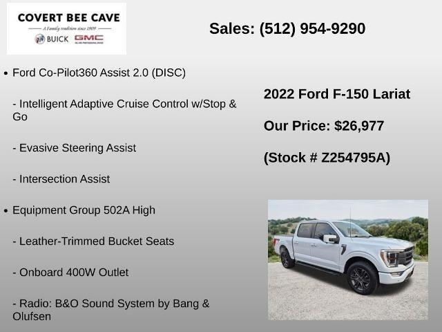 2022 Ford F-150 LARIAT 4WD SuperCrew 5.5' Box